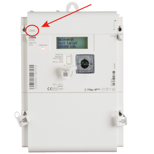 Lees hier af of het een type CDMA slimme meter is.